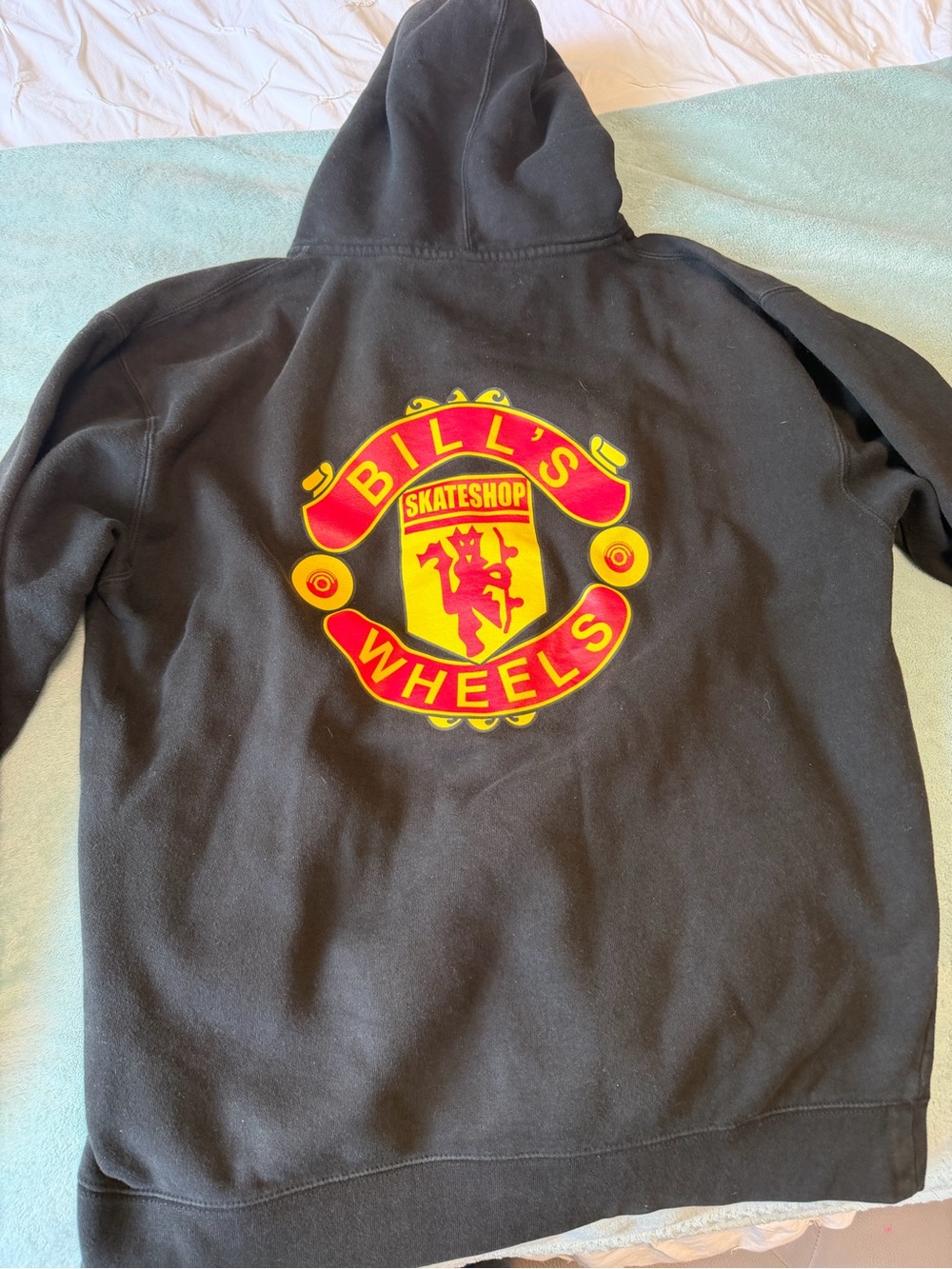 Bill's Wheels Black Zip-Up Hoodie with Red & Yellow Logo - Picture 2 of 2